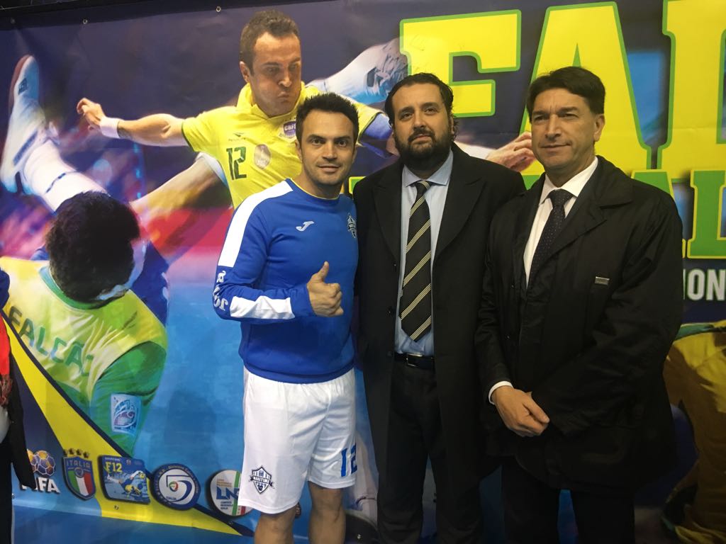 Il presidente Andrea Montemurro presente al Falcao Futsal Show: spettacolo al PalaJonio di Augusta